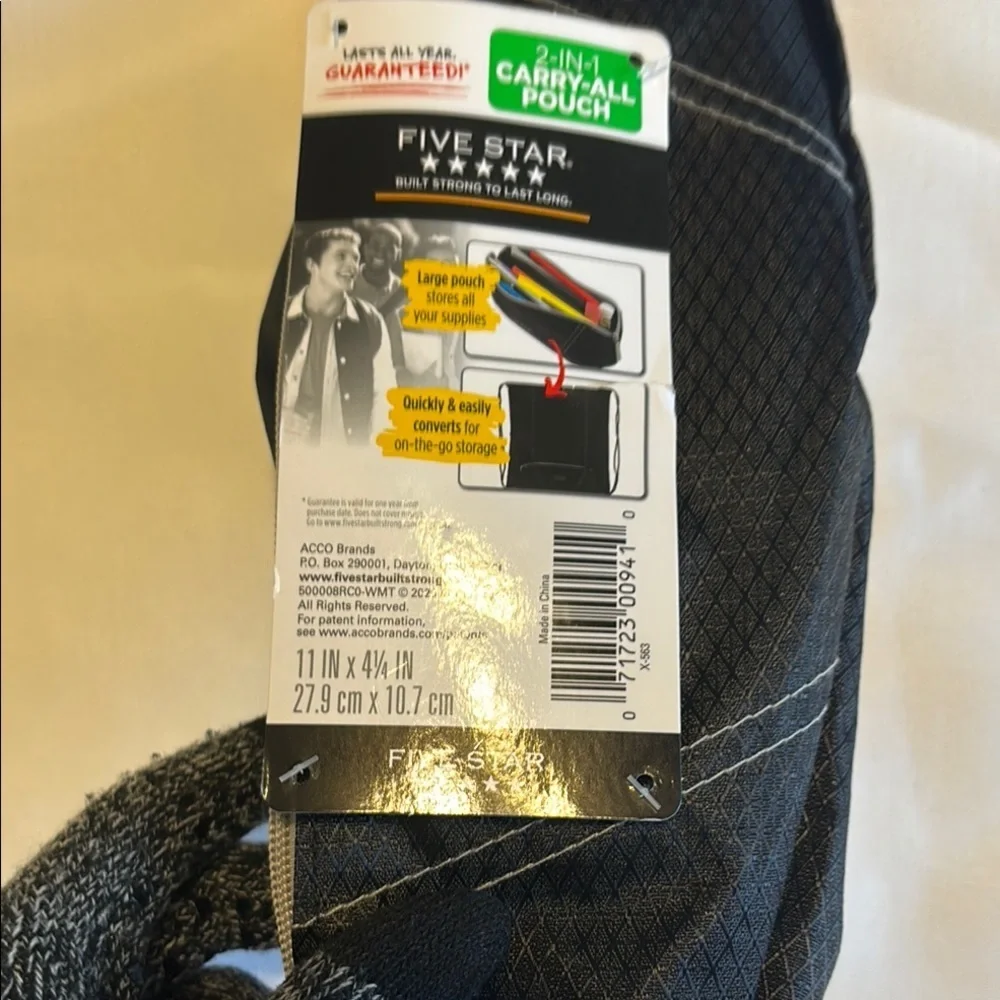 Five Star 2-IN-1 Carry-All Pouch Black